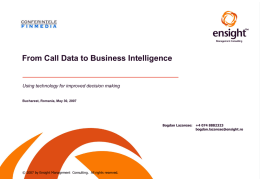 From Call Data to Business Intelligence