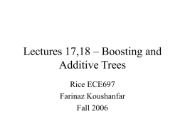Lectures 17 – Boosting