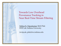 Towards Low Overhead Provenance Tracking in Near Real