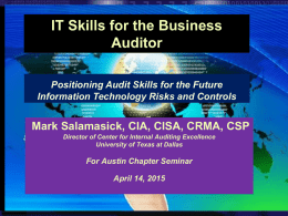 IT Skills for the Business Auditor