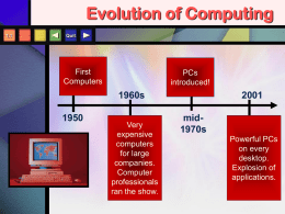 HISTORY OF DATA PROCESSING