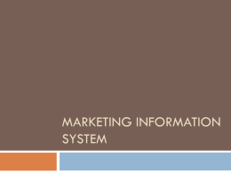 2 – Marketing Information Systems