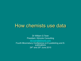 How chemists use data