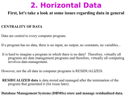 2. Data (horizontal) - NDSU Computer Science