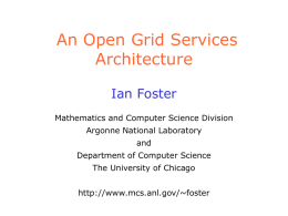An open Grid Services Architecture - National e