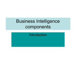Business Intelligence components