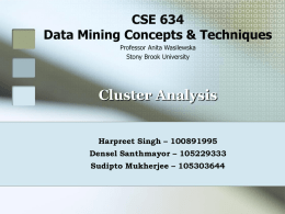 CSE 634 Data Mining Concepts & Techniques