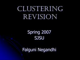 Clustering revision (Falguni Negandhi)