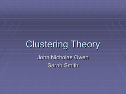 Clustering Theory