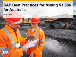 SAP Best Practices for Mining