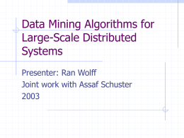 Data Mining Algorithms for Large