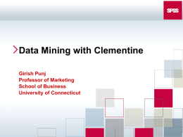 Data Mining with Clementine