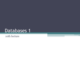Databases 1