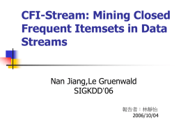 Mining Closed Frequent Itemsets in Data Streams