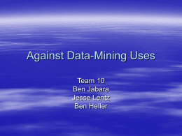 Against Data-Mining Uses