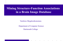 Mining Structure-Function Associations in a Brain Image Database