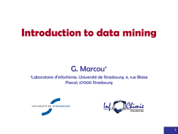 Introduction to data mining - Laboratoire d`Infochimie