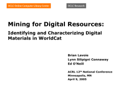 Mining for Digital Resources