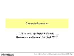 Chemoinformatics & Cyberinfrastructure