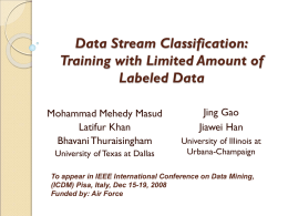 Data Stream Classification - The University of Texas at Dallas