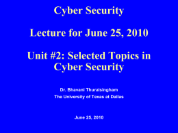 Lecture 10 - The University of Texas at Dallas