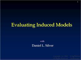 Evaluating Models
