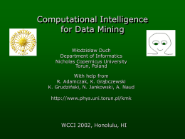 Tutorial "Computational intelligence for data mining"
