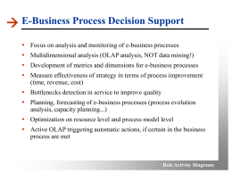 Role Activity Diagrams E-Business Process Decision Support