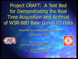 Seminar by Kelvin Droegemeier to UCAR and NCAR on 12 October