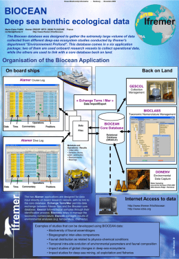 BIOCEAN – A new database for deep