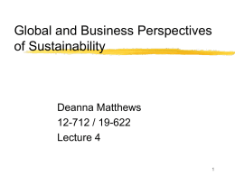Political/Business Perspectives + Global Conferences