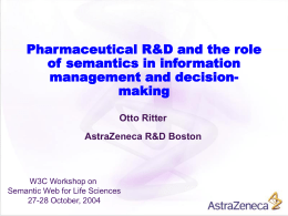Pharmaceutical R&D and the role of semantics in information
