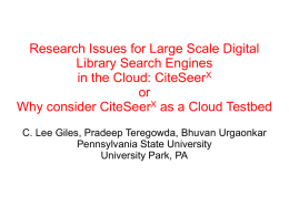 Giles_Talk - NSF PI Meeting | The Science of Cloud Computing