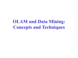 OLAM and Data Mining: Concepts and Techniques