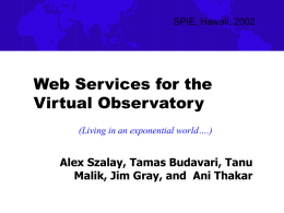Szalay Web Services spie-2002