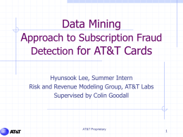 Data Mining Preliminary Approach to Card Fraud Detection