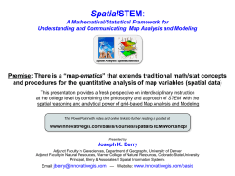 sSTEM_workshop1 - Spatial Information Systems (Basis)