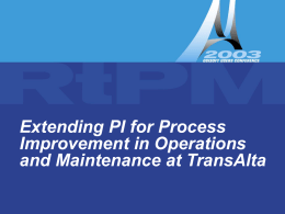 Extending PI for Process Improvement in Operations and