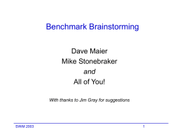 Slides from Dave Maier