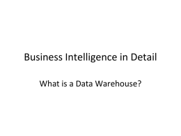 Data Warehouses - IIS Windows Server