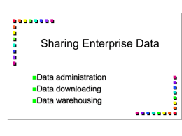 Sharing Enterprise Data