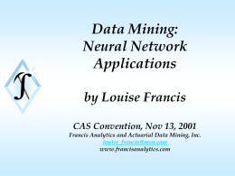 Neural Networks Demystified by Louise Francis