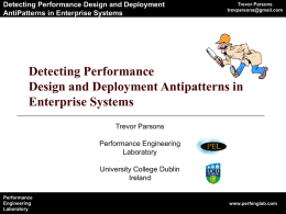 A Framework for Detecting Performance Design and Deployment