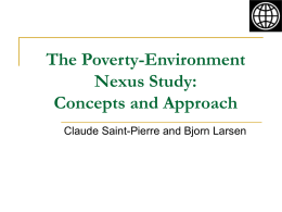 Poverty-Environment Nexus in the Lower Mekong Sub