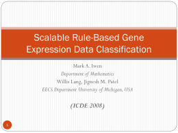 Scalable Rule-Based Gene Expression Data Classification
