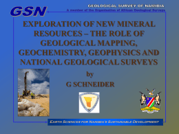 Exploration of New Mineral Ressources in Namibia