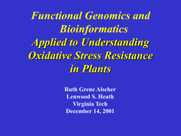 Functional Genomics and Bioinformatics - People