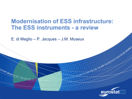 ESTAT Vision Infrastructure projects Link to ESS