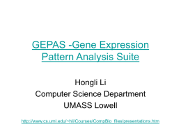 CEPAS -Gene Expression Pattern Analysis Suite