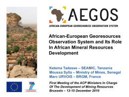 AEGOS - African-European Georesources Observation System